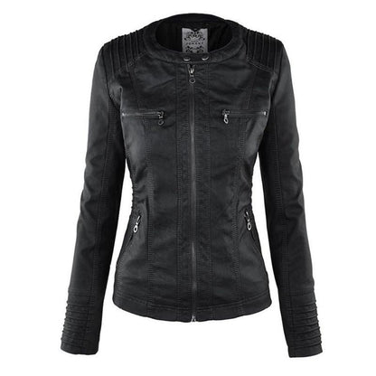 JIMENA - CHAQUETA DE PIEL CON CAPUCHA