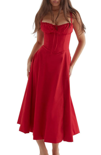PARMA - VESTIDO MIDI CON CORSÉ