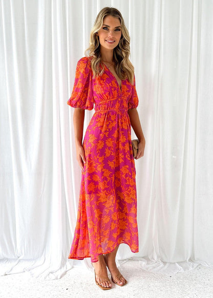 ANDREA - VESTIDO MIDI ESTAMPADO