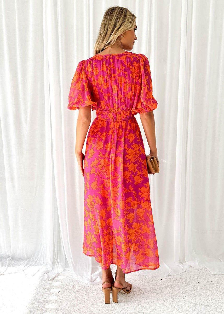 ANDREA - VESTIDO MIDI ESTAMPADO
