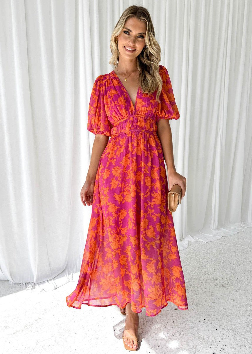 ANDREA - VESTIDO MIDI ESTAMPADO