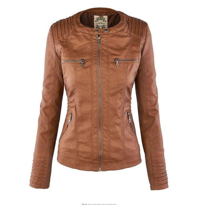 JIMENA - CHAQUETA DE PIEL CON CAPUCHA