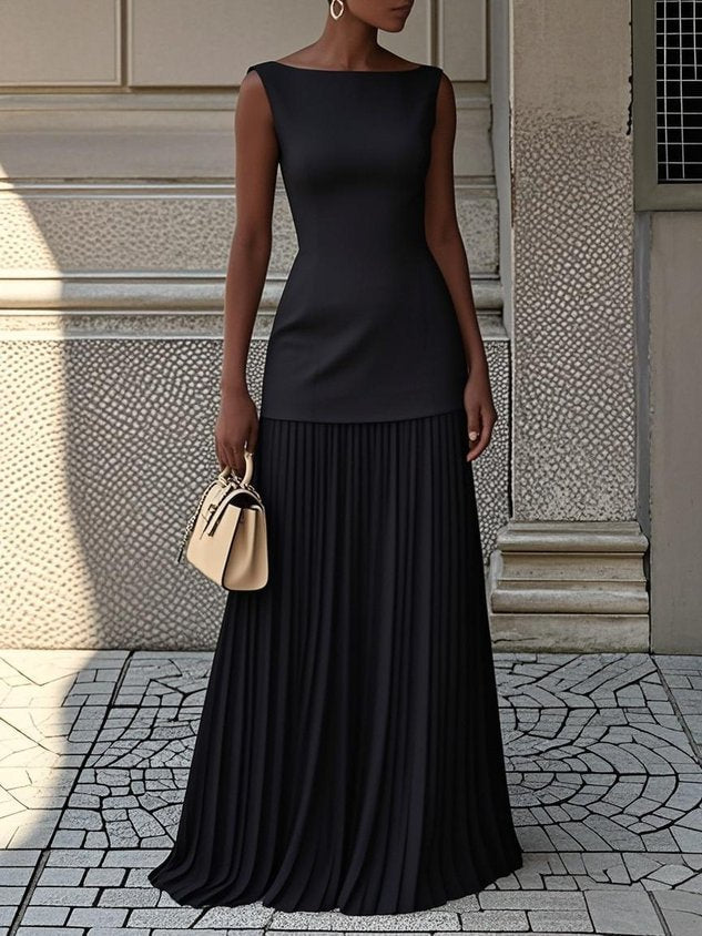 SERENA - VESTIDO LARGO PLISADO