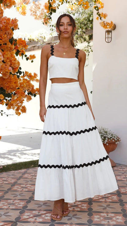 Camila - Conjunto de top y falda