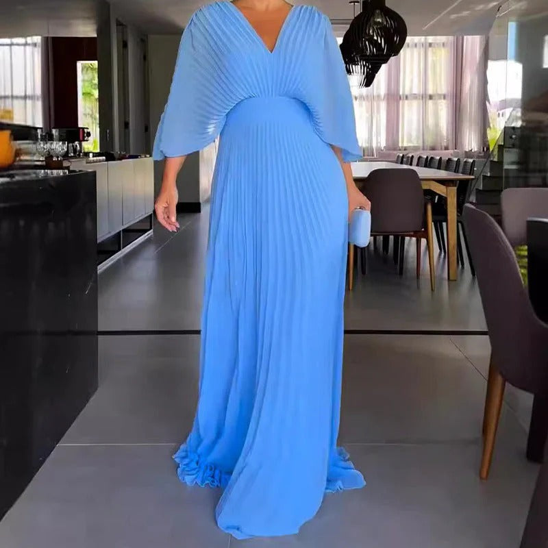 OLIVIA | VESTIDO CLÁSICO PLISADO