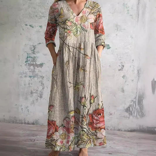 FIONA - VESTIDO MIDI ESTAMPADO