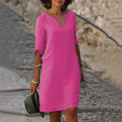 EURA - VESTIDO CON ESCOTE EN V
