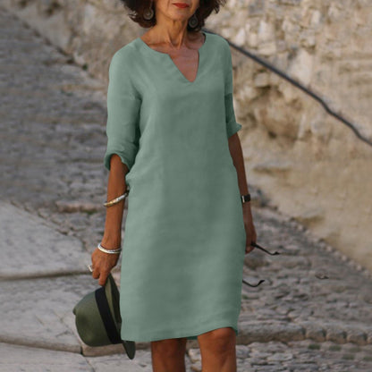 EURA - VESTIDO CON ESCOTE EN V