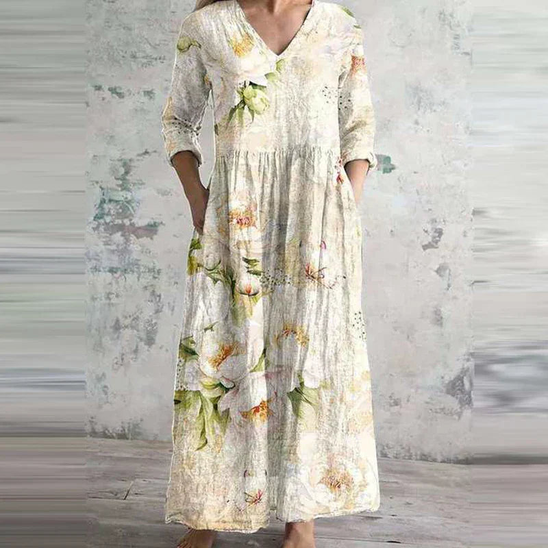 FIONA - VESTIDO MIDI ESTAMPADO