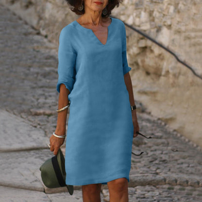 EURA - VESTIDO CON ESCOTE EN V