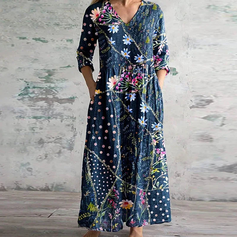 FIONA - VESTIDO MIDI ESTAMPADO