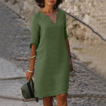 EURA - VESTIDO CON ESCOTE EN V