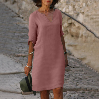EURA - VESTIDO CON ESCOTE EN V