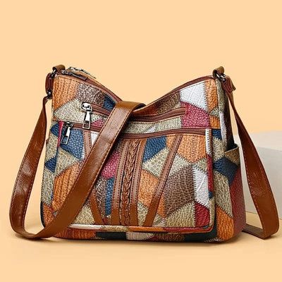 BOLSO DE PIEL EN MOSAICO