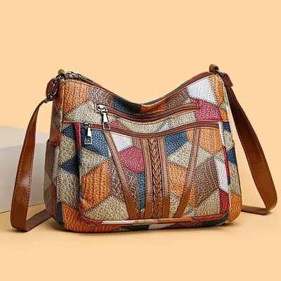 BOLSO DE PIEL EN MOSAICO