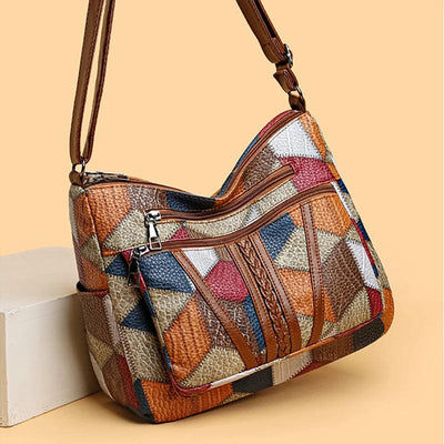 BOLSO DE PIEL EN MOSAICO