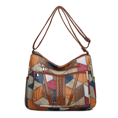 BOLSO DE PIEL EN MOSAICO