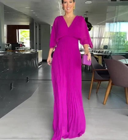OLIVIA | VESTIDO CLÁSICO PLISADO