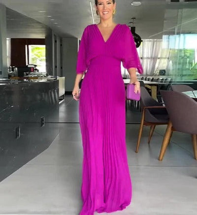 OLIVIA | VESTIDO CLÁSICO PLISADO