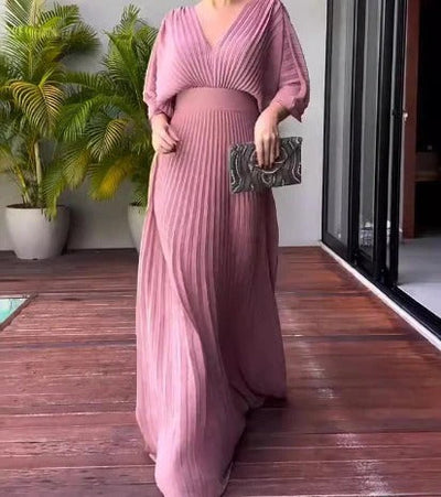 OLIVIA | VESTIDO CLÁSICO PLISADO