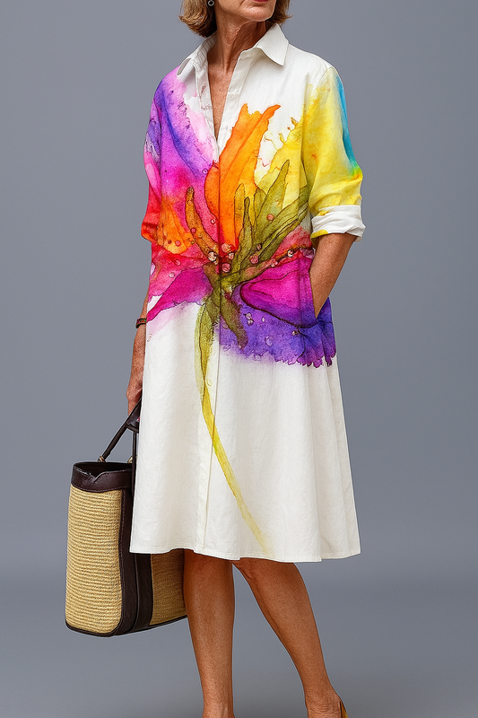 DORIS - VESTIDO MIDI ESTAMPADO