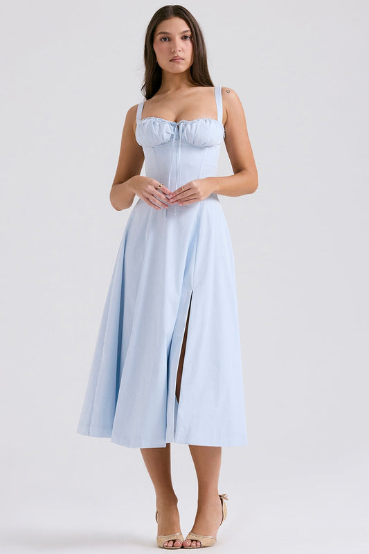 PARMA - VESTIDO MIDI CON CORSÉ