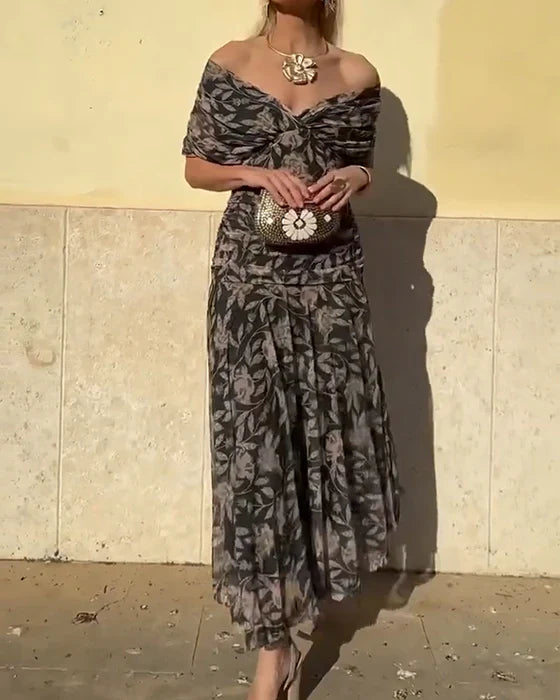 JULIETA - VESTIDO LARGO CON CUELLO EN V