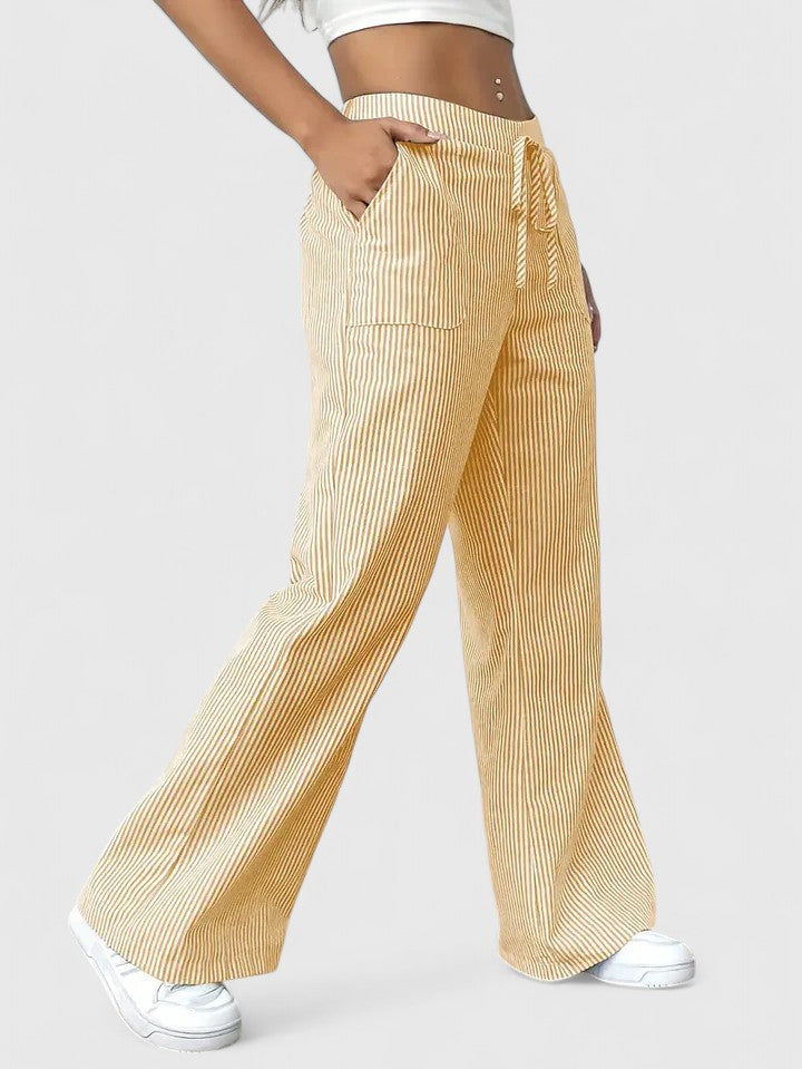 PANTALÓN A RAYAS CON CORDÓN
