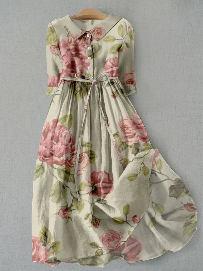 LALA - VESTIDO MIDI ESTAMPADO