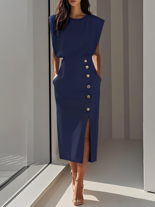 ELENA - VESTIDO MIDI ELEGANTE