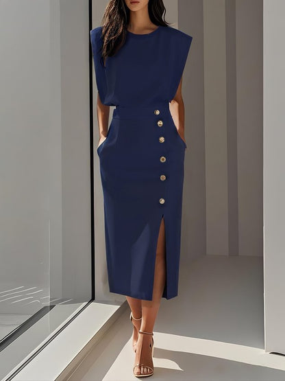 ELENA - VESTIDO MIDI ELEGANTE