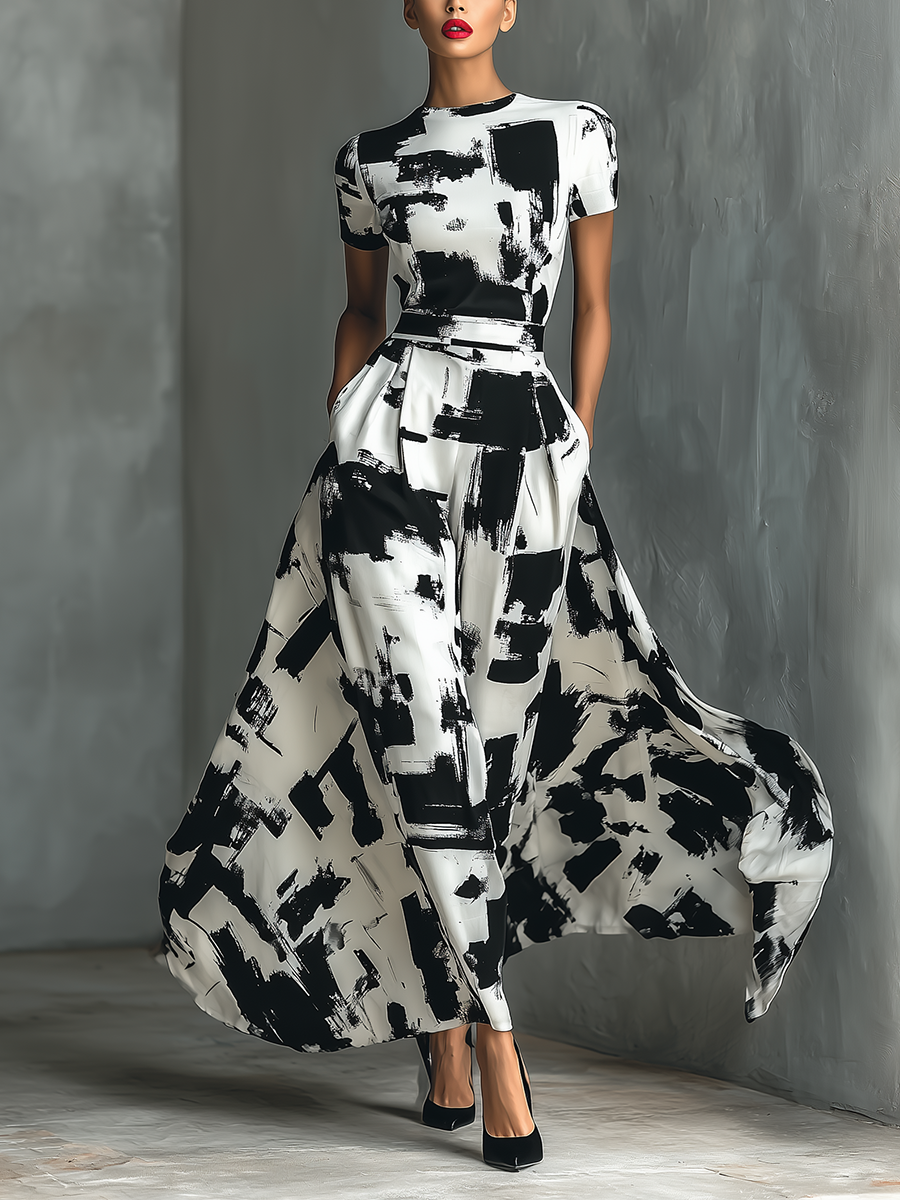 AROA - VESTIDO LARGO ESTAMPADO