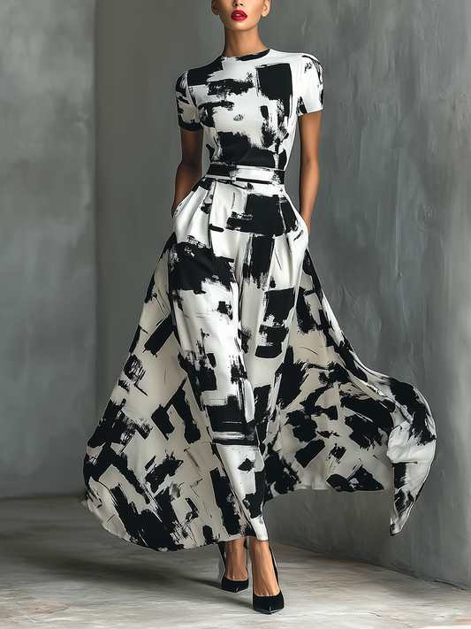 AROA - VESTIDO LARGO ESTAMPADO