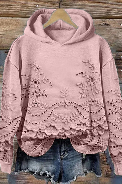 BLUSA ESTAMPADA CON CAPUCHA