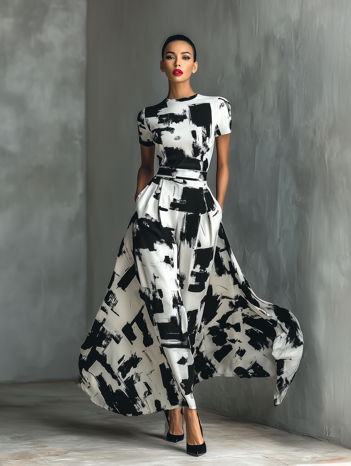 AROA - VESTIDO LARGO ESTAMPADO