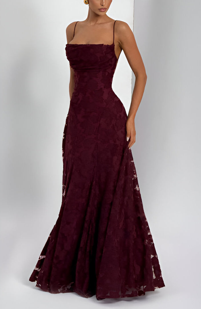 ANIA - VESTIDO LARGO DE ENCAjE