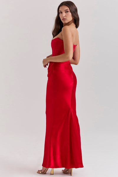 Nina | Vestido largo de satén