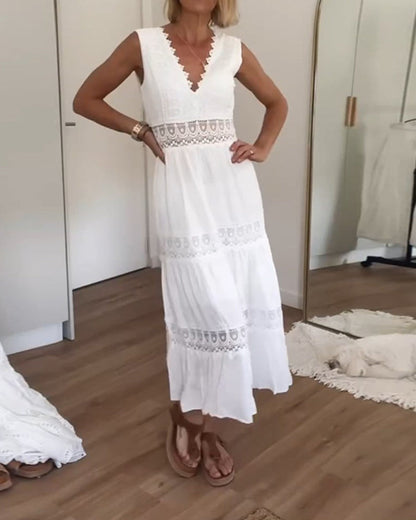 NINFA - VESTIDO MIDI DE ENCAJE
