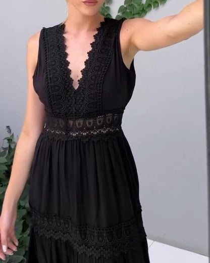 NINFA - VESTIDO MIDI DE ENCAJE