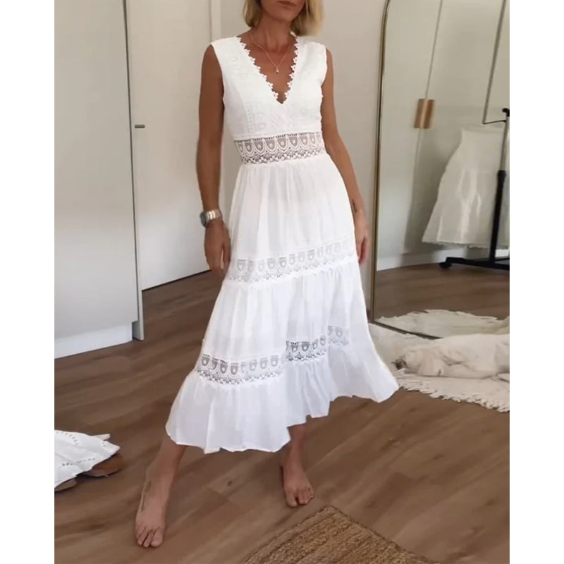 NINFA - VESTIDO MIDI DE ENCAJE