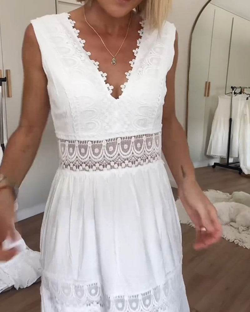 NINFA - VESTIDO MIDI DE ENCAJE