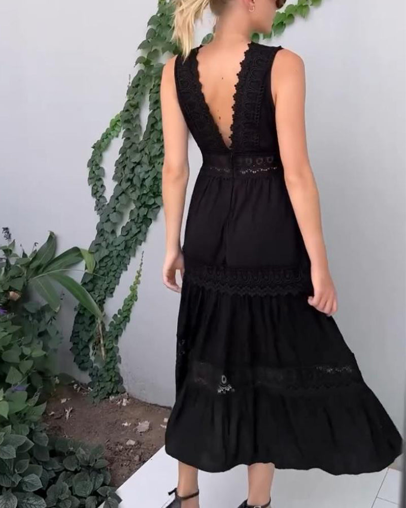 NINFA - VESTIDO MIDI DE ENCAJE