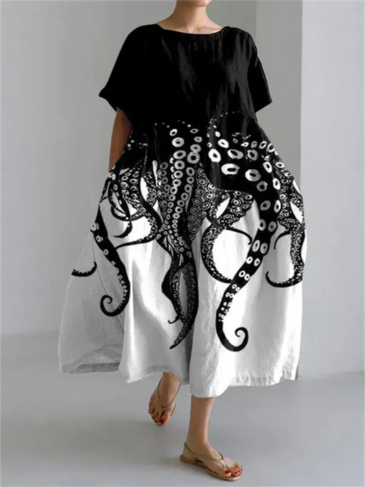 Rosa - Vestido midi estampado