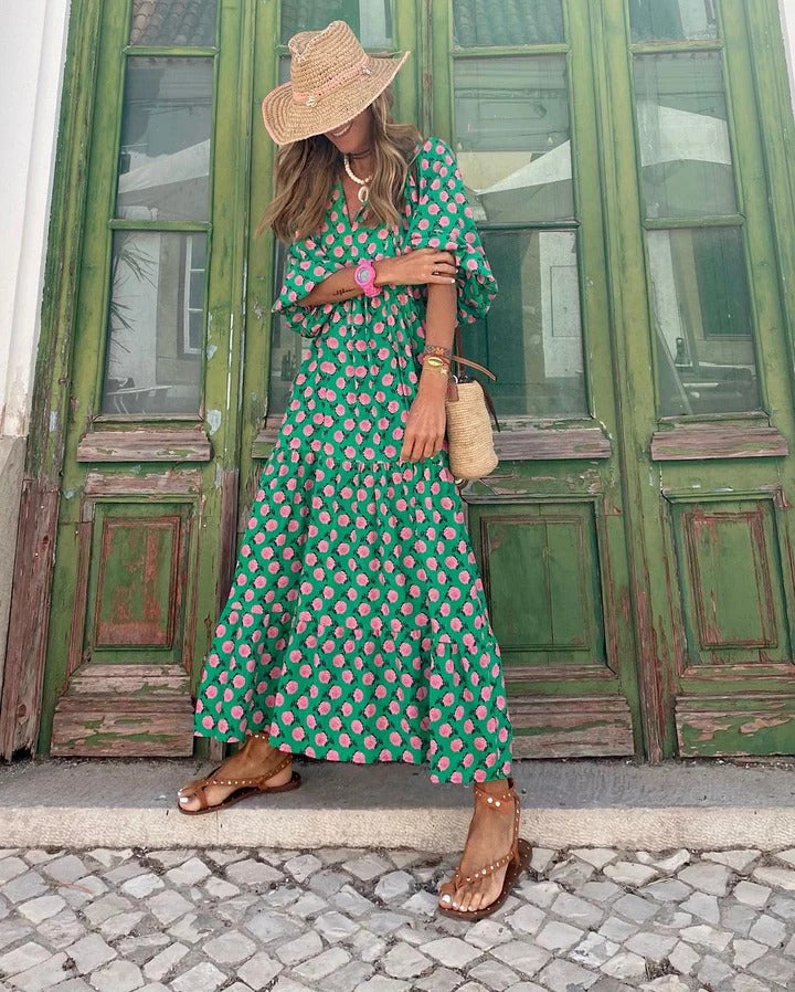 Flora - Vestido largo estampado