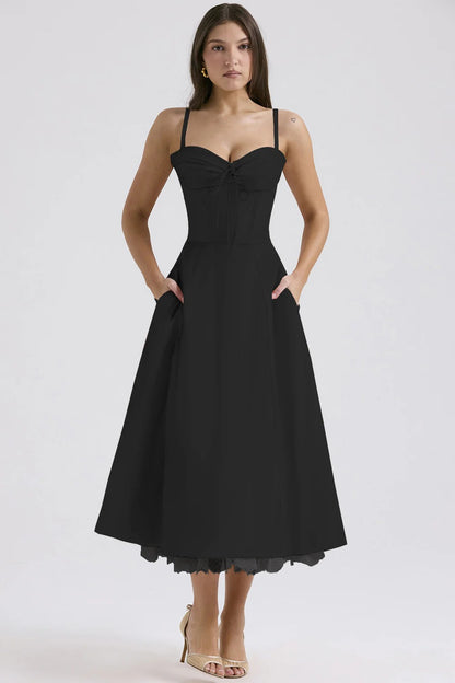 PARMA - VESTIDO MIDI CON CORSÉ