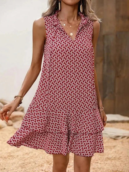 VICKY - VESTIDO ESTAMPADO SIN MANGAS