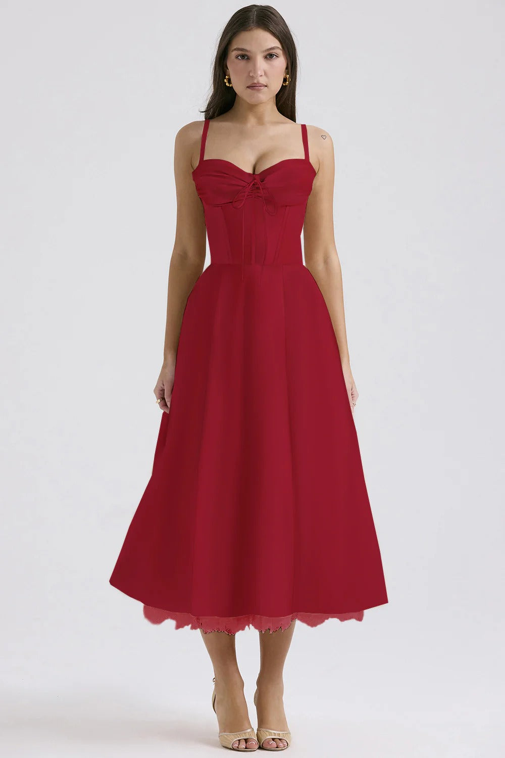 PARMA - VESTIDO MIDI CON CORSÉ