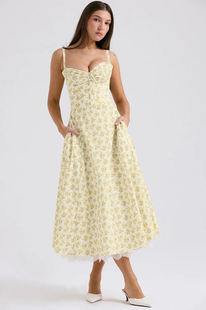 PARMA - VESTIDO MIDI CON CORSÉ