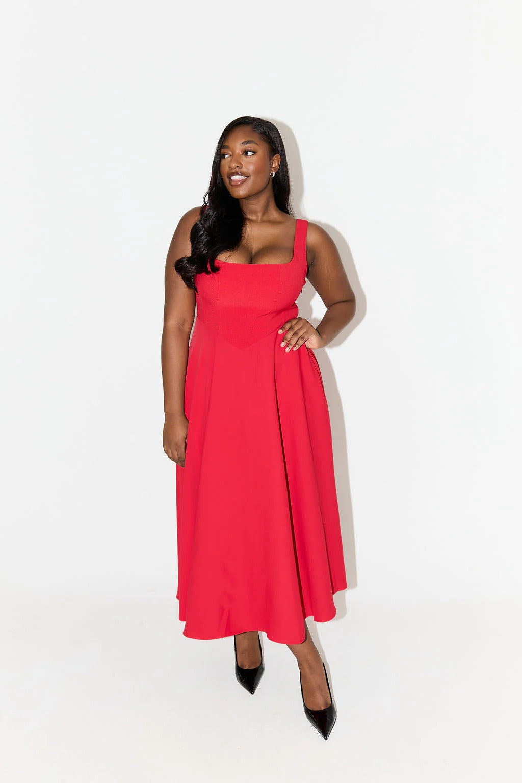 AMELIA - VESTIDO MIDI FLUIDO