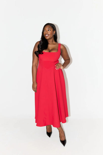 AMELIA - VESTIDO MIDI FLUIDO